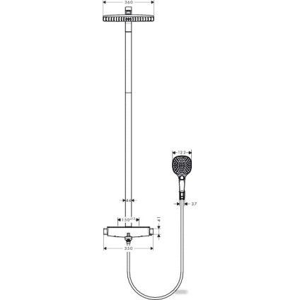 Душевая система  Hansgrohe Raindance Select E 360 Showerpipe (27113400)