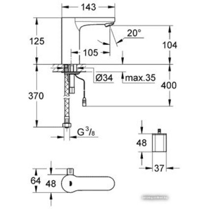 Смеситель Grohe Eurosmart Cosmopolitan E 36327001