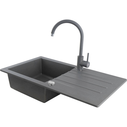 Кухонная мойка Kernau KGS A 50 1B1D Grey Metallic