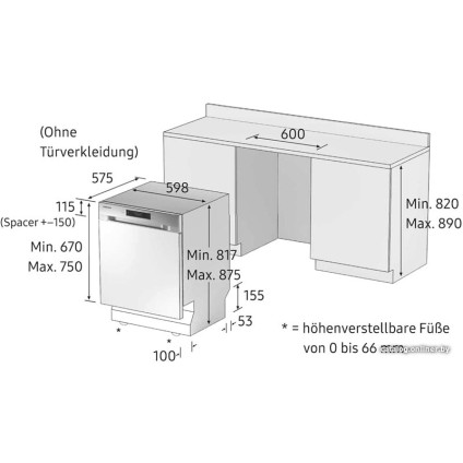 Встраиваемая посудомоечная машина Samsung DW60M6031BB