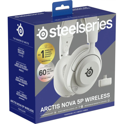Наушники SteelSeries Arctis Nova 5P Wireless (белый)