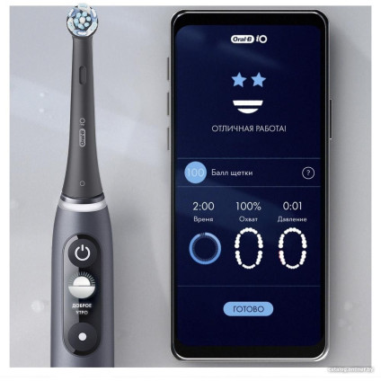 Электрическая зубная щетка Oral-B iO 5 Duo (черный/белый)