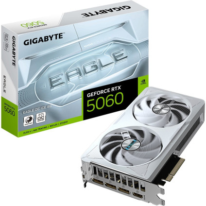 Видеокарта Gigabyte GeForce RTX 5060 Eagle OC Ice 8G GV-N5060EAGLEOC ICE-8GD