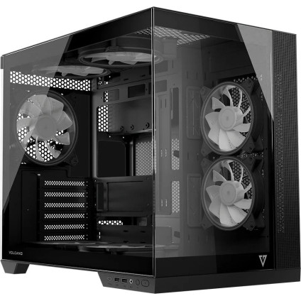 Корпус MODECOM Volcano Panorama Apex ARGB 3F Midi (темно-серый)