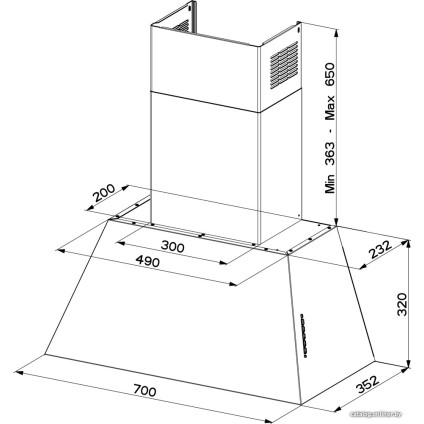 Кухонная вытяжка Faber Chloe EV8P OM A70 [110.0456.129]