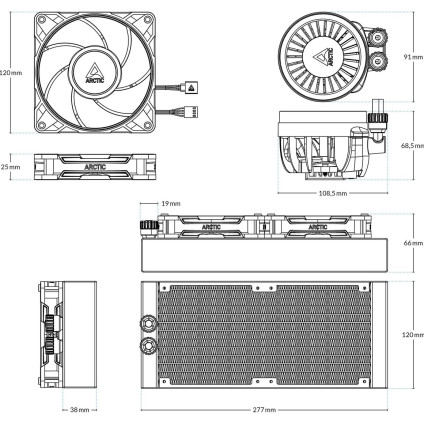 Система жидкостного охлаждения для процессора Arctic Liquid Freezer III Pro 240 ACFRE00178A