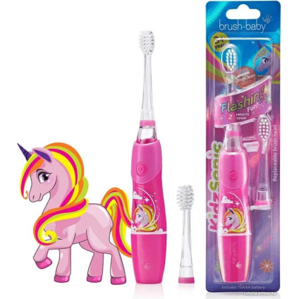 Электрическая зубная щетка Brush-Baby KidzSonic Unicorn
