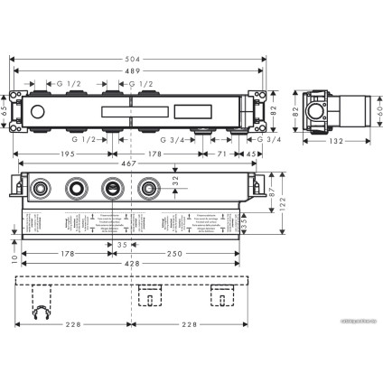 Скрытый механизм Hansgrohe RainSelect 15310180