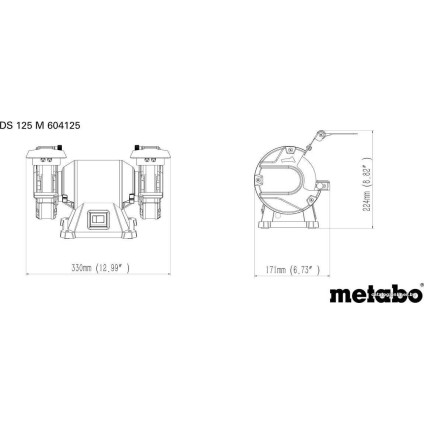 Заточный станок Metabo DS 125 M 604125000