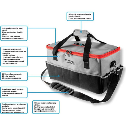 Сумка для инструментов GRAPHITE 58G021