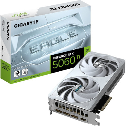 Видеокарта Gigabyte GeForce RTX 5060 Ti Eagle OC Ice 16G GV-N506TEAGLEOC ICE-16GD
