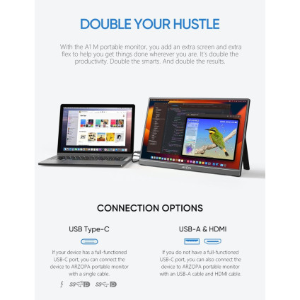 Портативный монитор Arzopa A1M