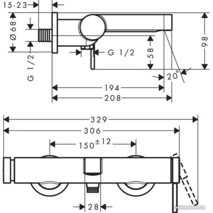 Смеситель Hansgrohe Finoris 76420670 00000094281