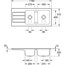 Кухонная мойка Villeroy & Boch Architectura 80 338001KG