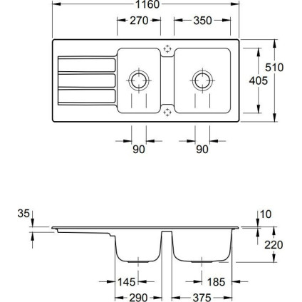 Кухонная мойка Villeroy & Boch Architectura 80 338001KD