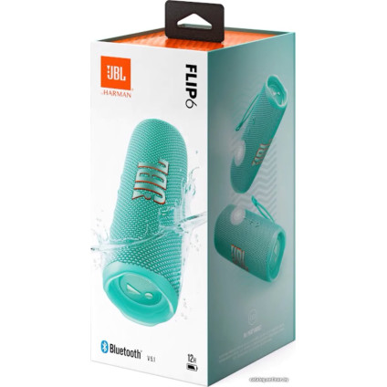 Беспроводная колонка JBL Flip 6 (бирюзовый)