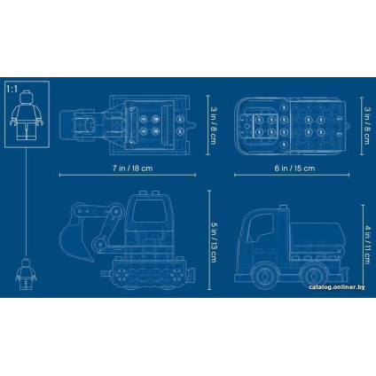 Конструктор LEGO Duplo 10931 Грузовик и гусеничный экскаватор