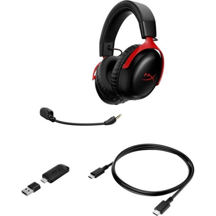 Наушники HyperX Cloud III S Wireless (черный/красный)