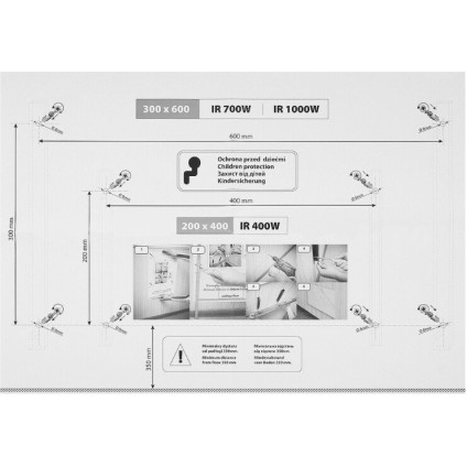 Инфракрасный обогреватель Mission Air Ir 700 W (PANELIR700W)