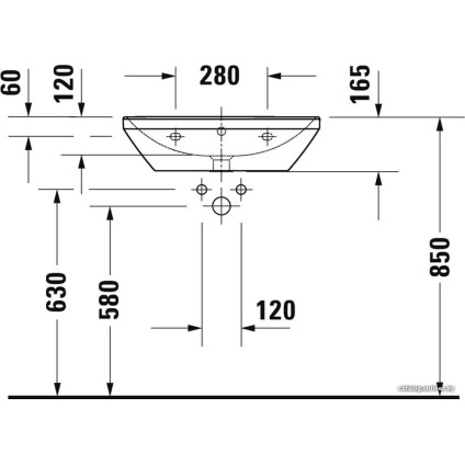Умывальник Duravit D-Neo 2366550000