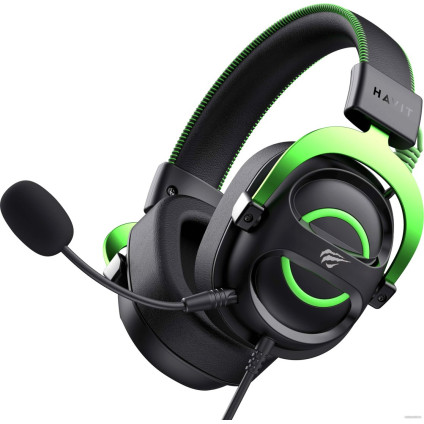 Наушники Havit Gamenote H2002e (черный/зеленый)
