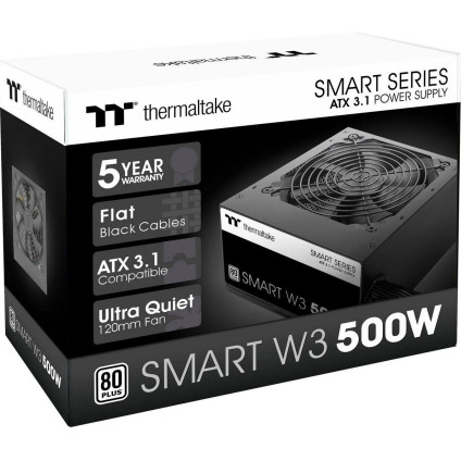 Блок питания Thermaltake Smart W3 500W PS-SPW-0500NNFAWE-1