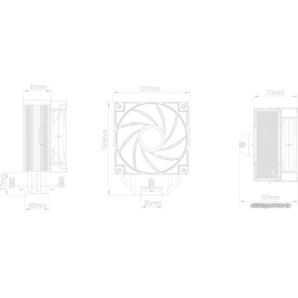 Кулер для процессора DeepCool AK400 ZERO DARK R-AK400-BKNNMN-G-2