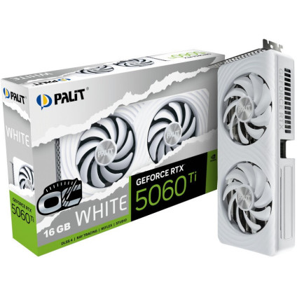 Видеокарта Palit GeForce RTX 5060 Ti White OC 16GB NE7506TU19T1-GB2061M