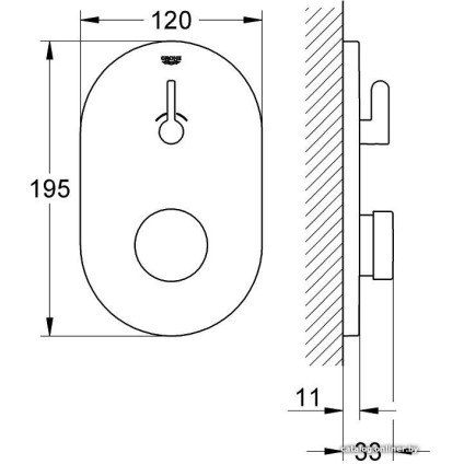 Смеситель без скрытого механизма Grohe Eurosmart Cosmopolitan T [36321000]