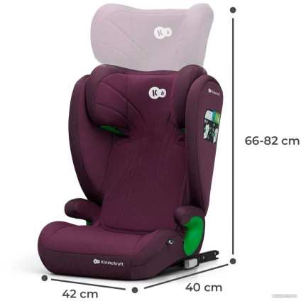 Детское автокресло KinderKraft Junior Fix I-size (бордовый)