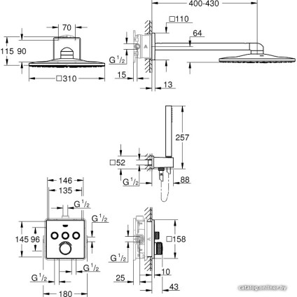 Душевая система  Grohe SmartControl 34712000