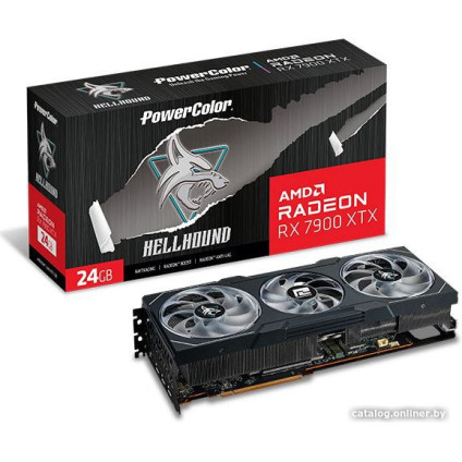 Видеокарта PowerColor Hellhound AMD Radeon RX 7900 XTX 24GB GDDR6 RX 7900 XTX 24G-L/OC