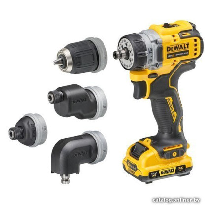 Дрель-шуруповерт DeWalt DCD703L2T (с 2-мя АКБ, кейс, набор патронов)