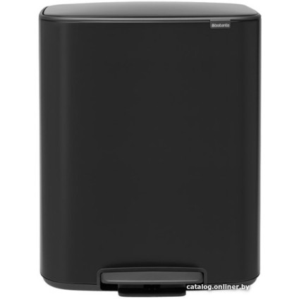 Система сортировки мусора Brabantia Bo Pedal Bin 2 x 30 л (черный матовый)