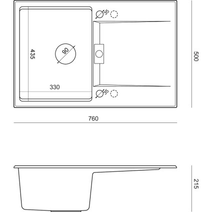 Кухонная мойка Quadron HQO7650U1PVDC1