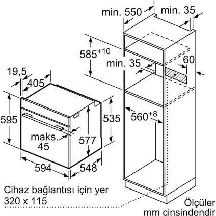 Электрический духовой шкаф Bosch Serie 8 HRG7361B1