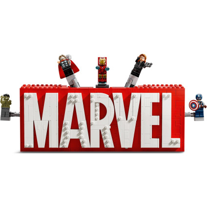 Конструктор LEGO Marvel 76313 Логотип MARVEL с минифигурками