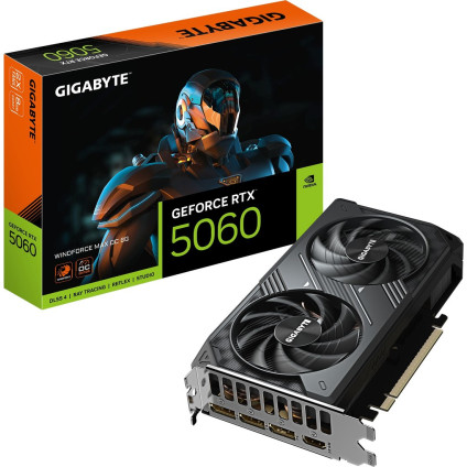 Видеокарта Gigabyte GeForce RTX 5060 Windforce Max OC 8G GV-N5060WF2MAX OC-8GD