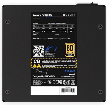 Блок питания Endorfy Supremo FM6 850W EY7A012