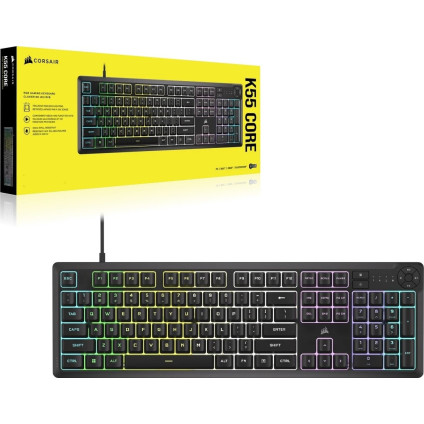Клавиатура Corsair K55 Core RGB (черный, нет кириллицы)