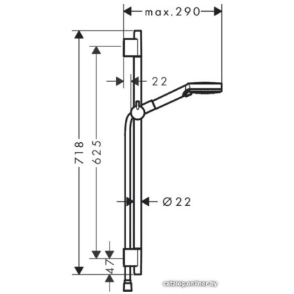 Душевой гарнитур  Hansgrohe Vernis Blend 26423670 (черный матовый)