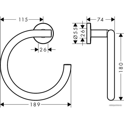 Держатель для полотенца Hansgrohe Logis Universal