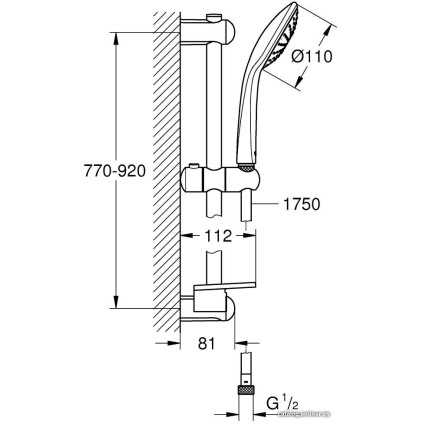 Душевой гарнитур  Grohe Euphoria 110 Mono [27267001]