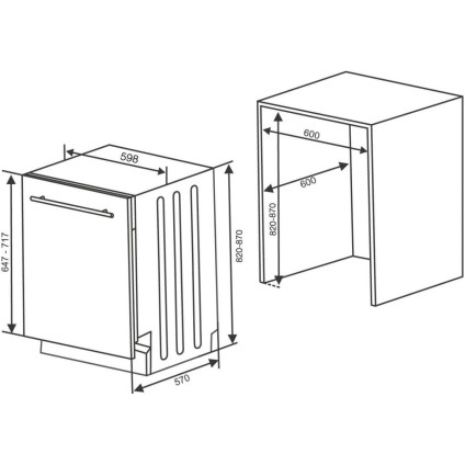 Встраиваемая посудомоечная машина Kluge KVD6002P