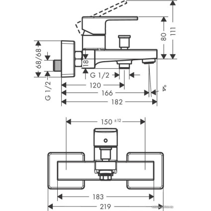 Смеситель Hansgrohe Vernis Shape 71450000