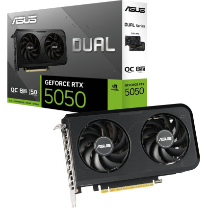 Видеокарта ASUS Dual GeForce RTX 5050 8GB GDDR6 OC Edition DUAL-RTX5050-O8G
