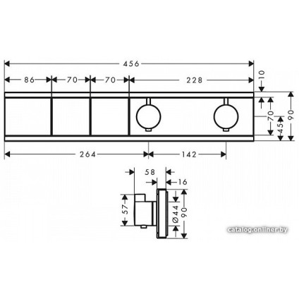 Смеситель без скрытого механизма Hansgrohe RainSelect 15380000 (хром)