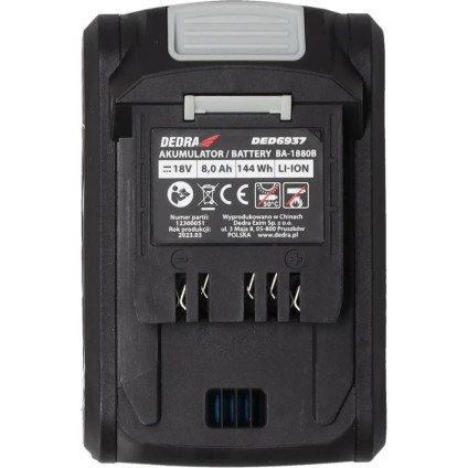 Аккумулятор Dedra DED6937 (18В/8 Ач)