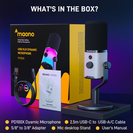 Проводной микрофон Maono PD100X RGB