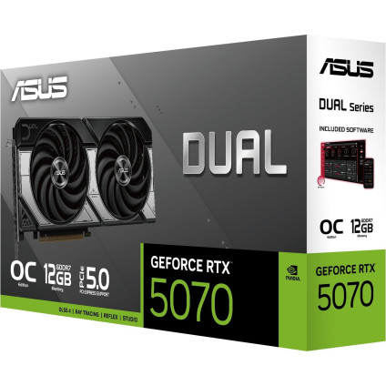 Видеокарта ASUS Dual GeForce RTX 5070 12GB GDDR7 OC Edition DUAL-RTX5070-O12G